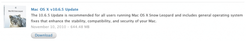 Обновление Mac OS X 10.6.5 всё таки выпущено! macosx10651 500x85