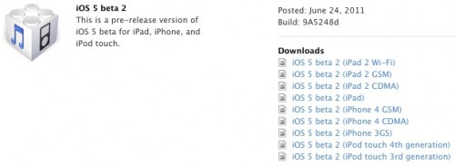 Выпущена вторая бета версия iOS 5 ios 5 beta 2 500x183