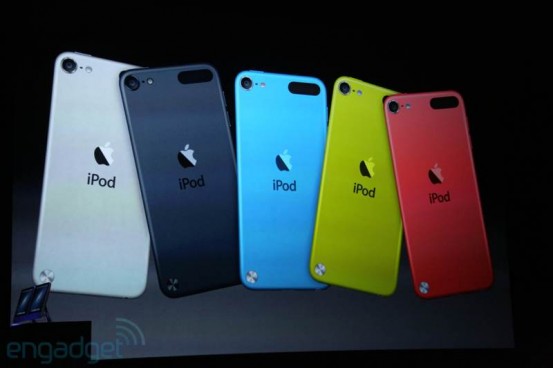 Различные расцветки iPod touch 5G