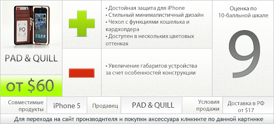 Характеристики чехла Little Pocket Book для iPhone 5