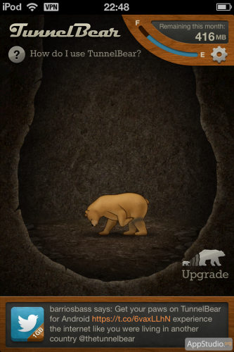 iOS приложение Tunnelbear