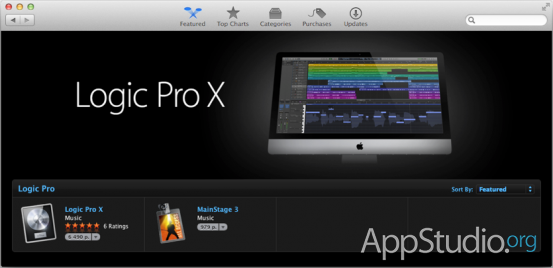 ￼Страничка Logic Pro X и MainStage 3 в Mac App Store. Logic Pro X стоит - $200, а MainStage 3 - $30. Весь дополнительный контент скачивается бесплатно с серверов Apple. Неплохая разница в цене в сравнении с 2009 годом.