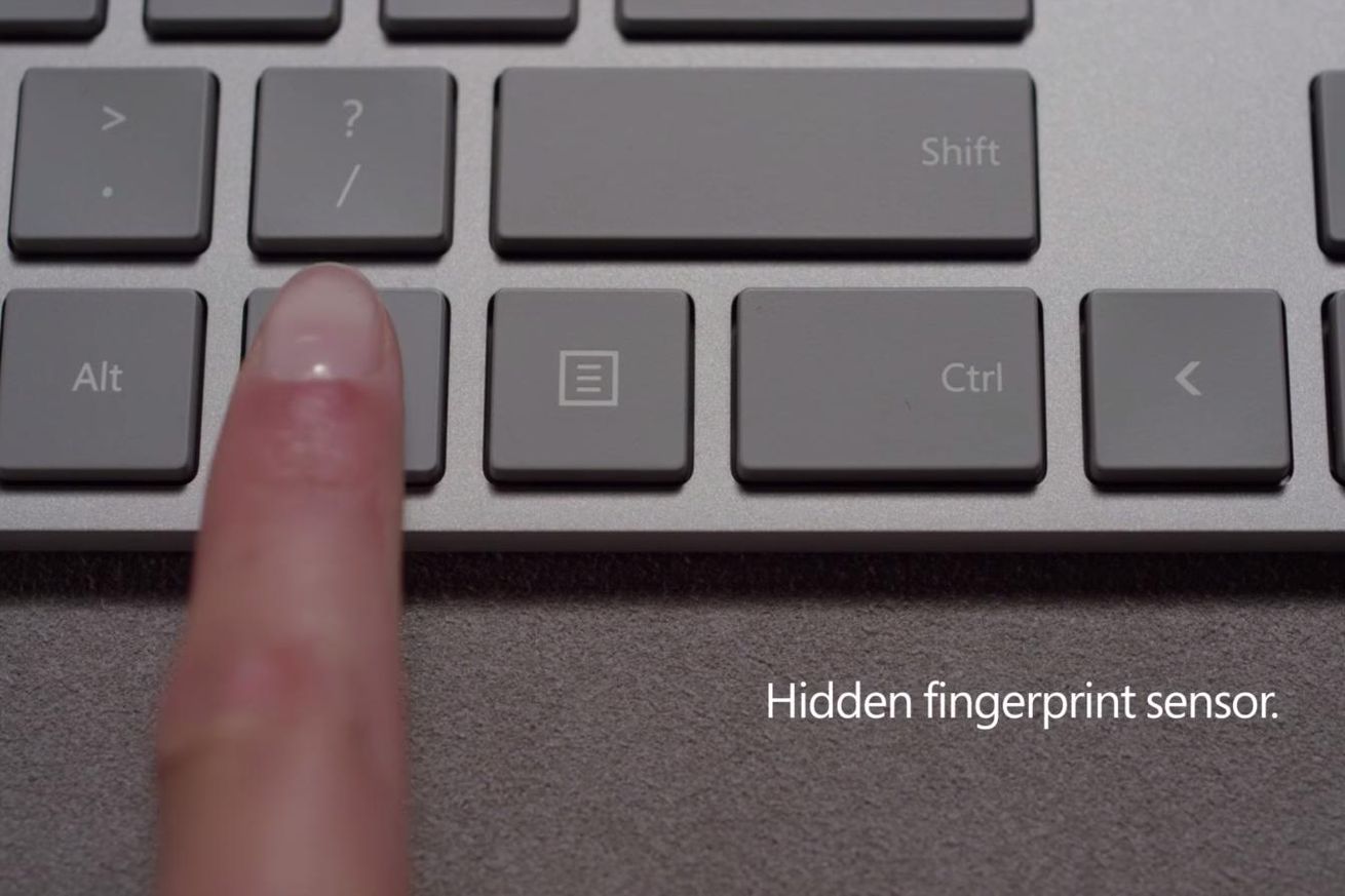 Новая клавиатура Modern Keyboard от Microsoft со сканером отпечатков пальцев